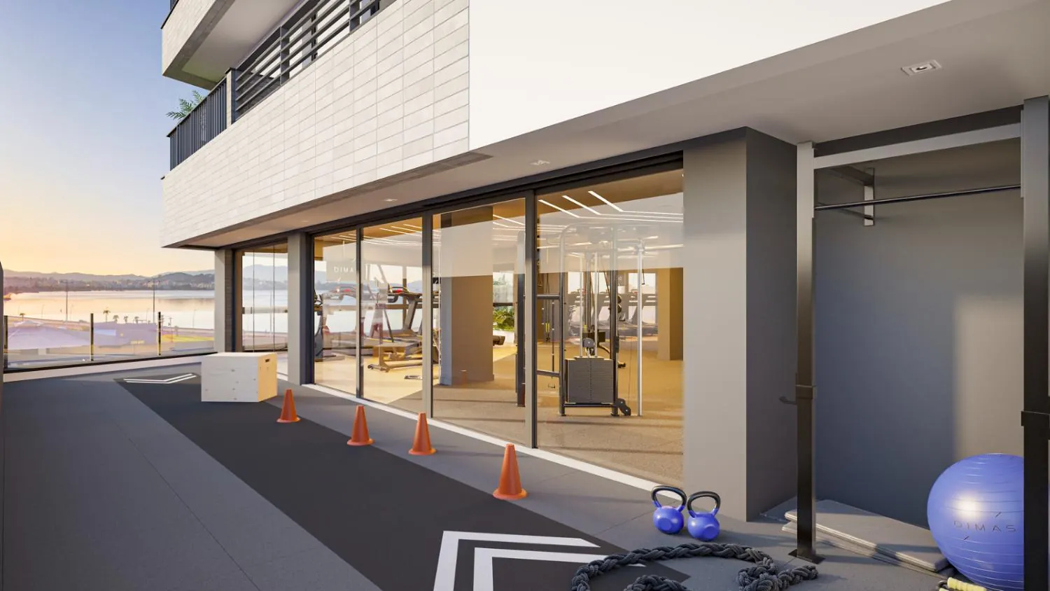 Fitness externo do D/Vert Residence Club, Beira-Mar de São José